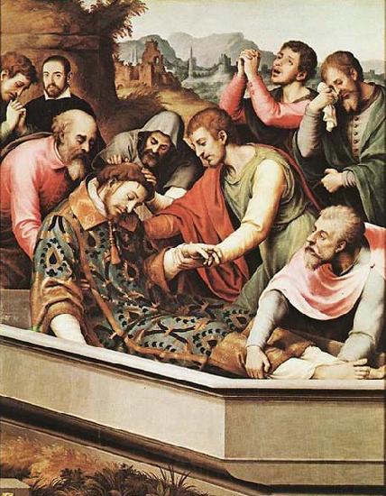 Juan de Juanes The Entombment of St Stephen Martyr